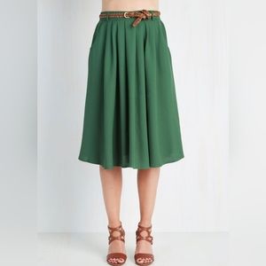 ModCloth Breathtaking Tiger Lilies Midi Skirts